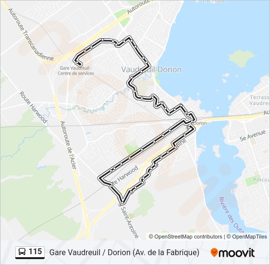115 Bus Line Map