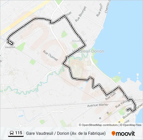 115 Bus Line Map