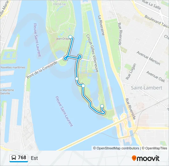 768 Bus Line Map