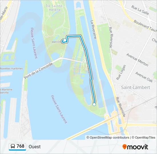 768 Bus Line Map