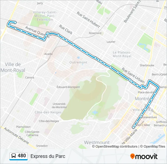 480 Bus Line Map