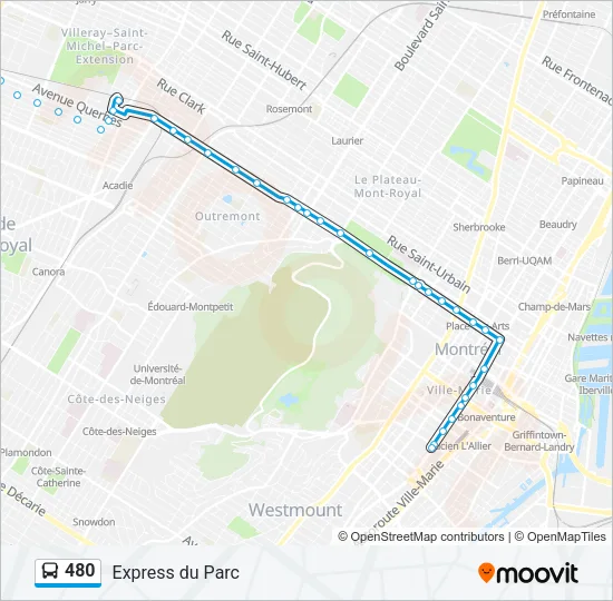 480 Bus Line Map