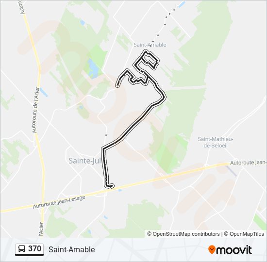 Plan de la ligne 370 de bus