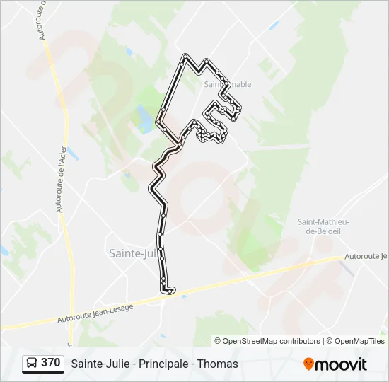 370 Bus Line Map