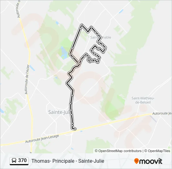 370 Bus Line Map