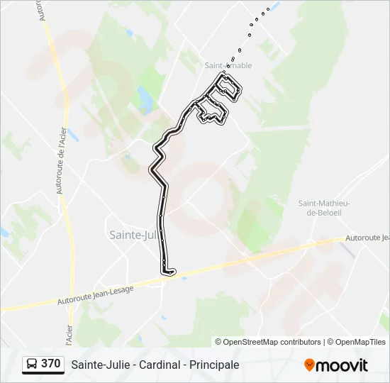 370 Bus Line Map