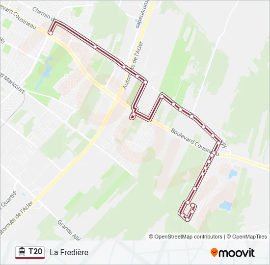 T20 Shuttle Line Map