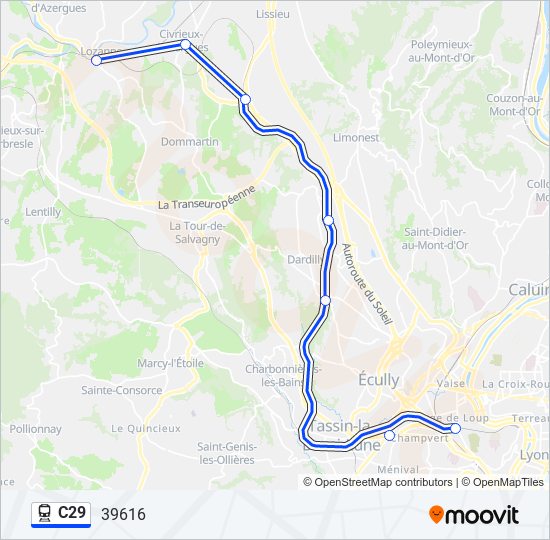 C29 train Line Map