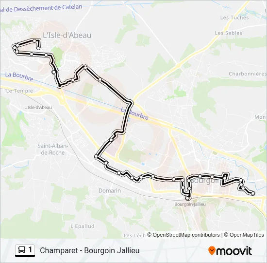 1 Bus Line Map