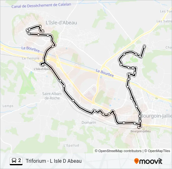 2 Bus Line Map