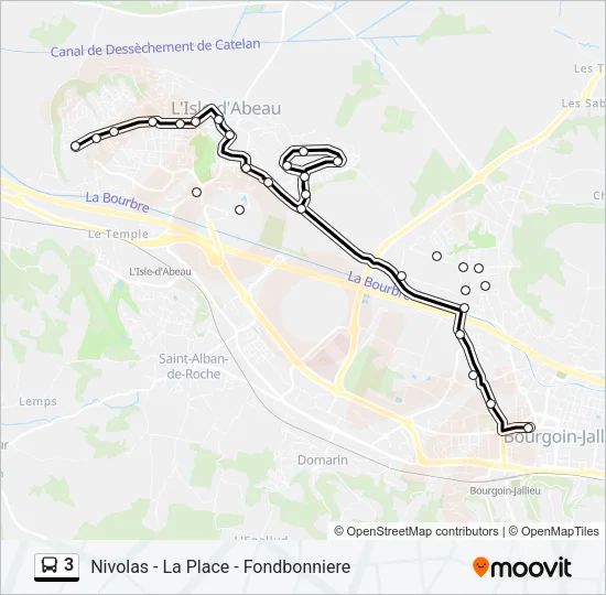 3 Bus Line Map