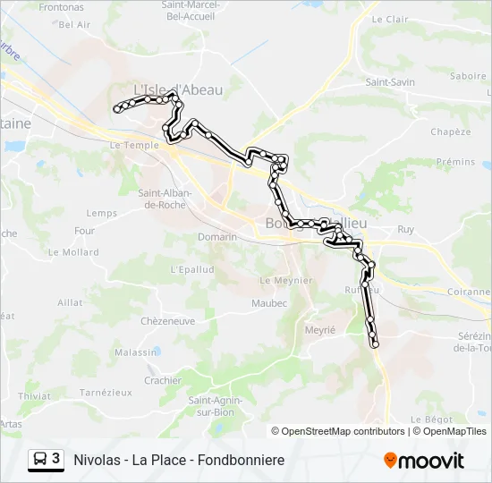 3 Bus Line Map
