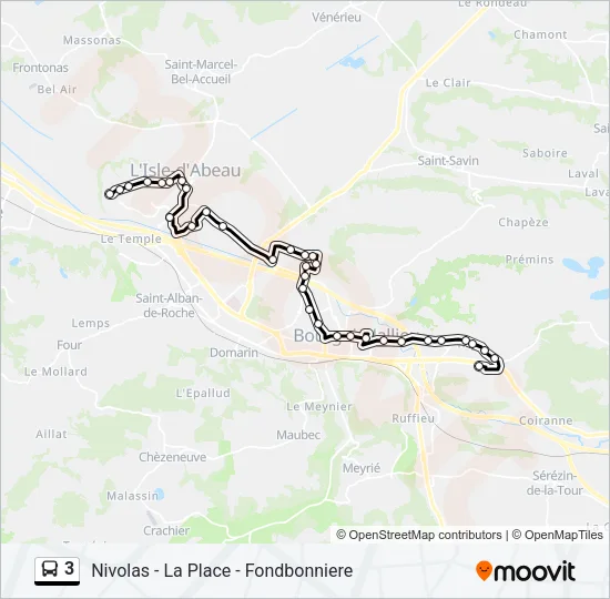 3 Bus Line Map