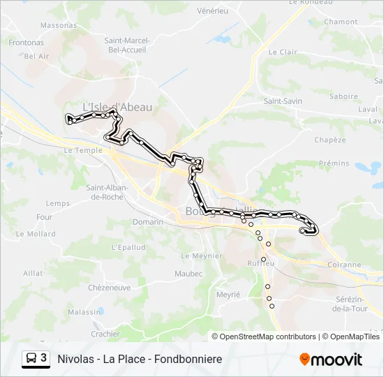 3 Bus Line Map