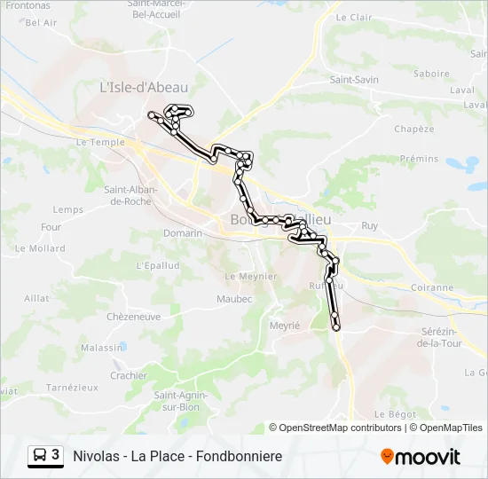 3 Bus Line Map