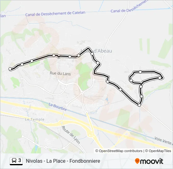 3 Bus Line Map