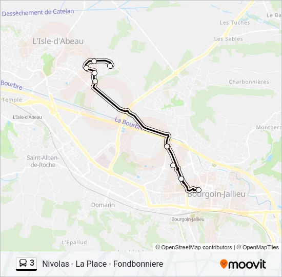 3 Bus Line Map