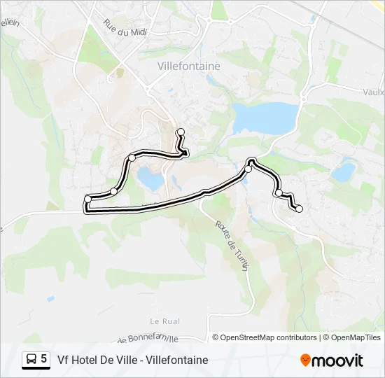 5 Bus Line Map