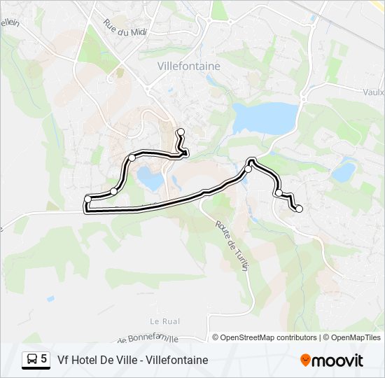 Mapa de 5 de autobús