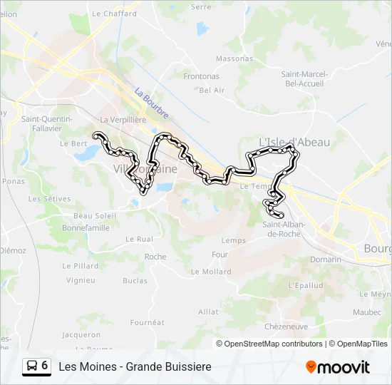 6 Bus Line Map