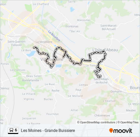 Mapa de 6 de autobús