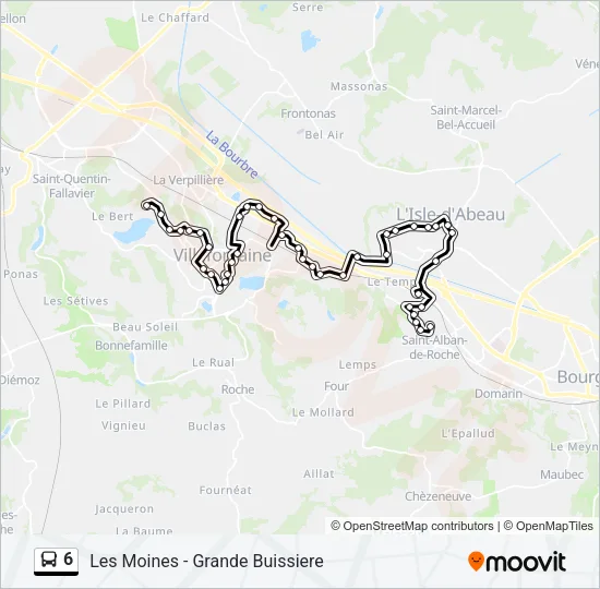 6 Bus Line Map