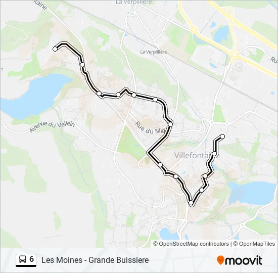 6 Bus Line Map