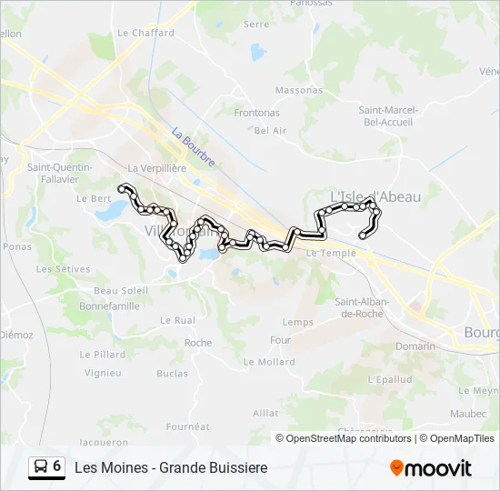6 Bus Line Map