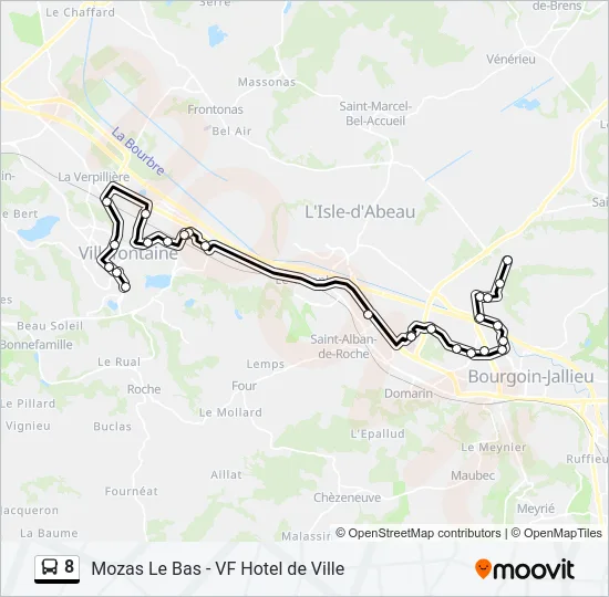 8 Bus Line Map