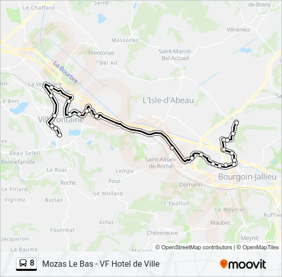 8 Bus Line Map