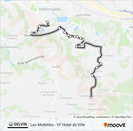 DELVIN Bus Line Map