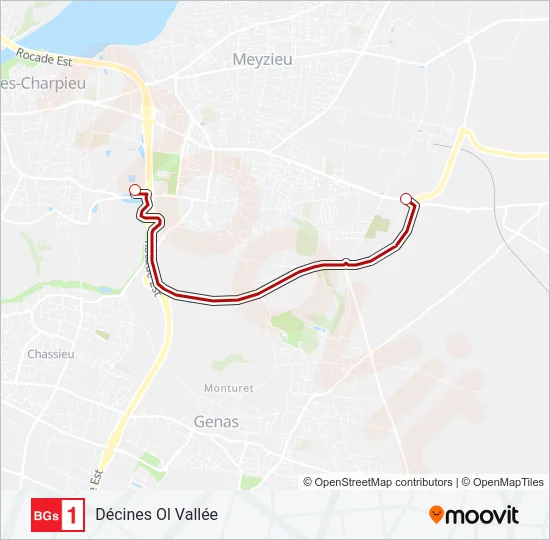 BGS1 Bus Line Map