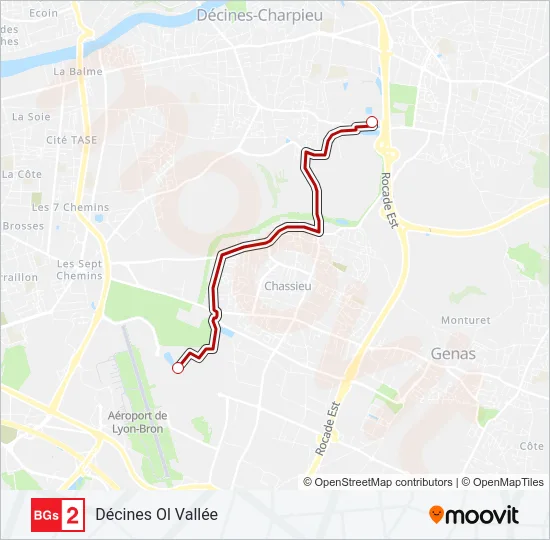 BGS2 Bus Line Map