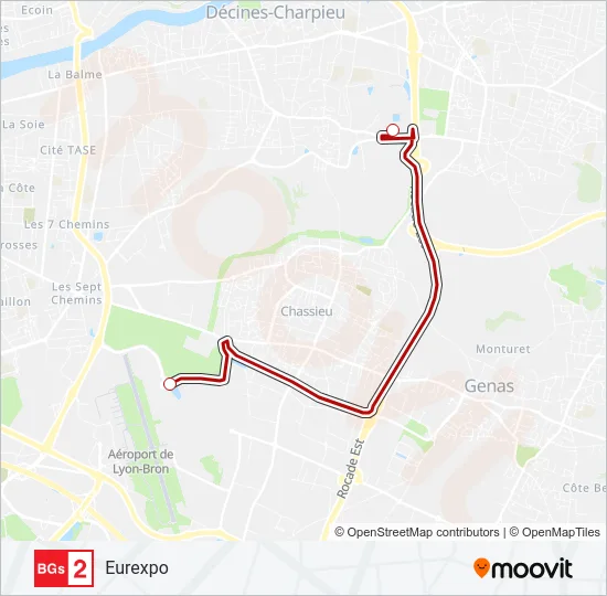 BGS2 Bus Line Map
