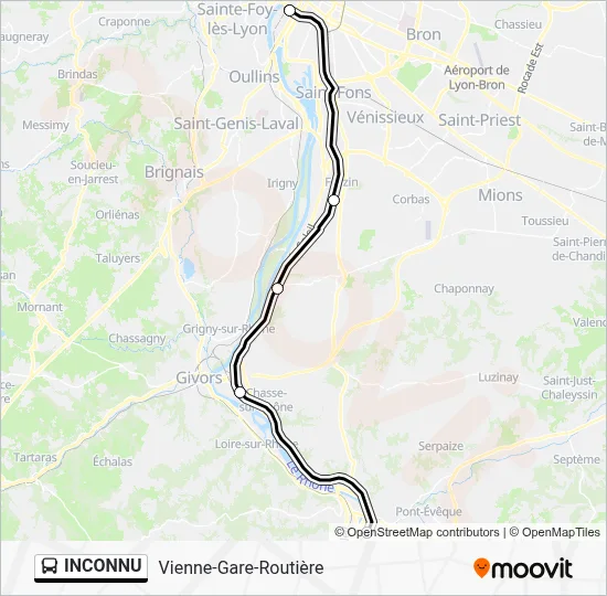 INCONNU Bus Line Map