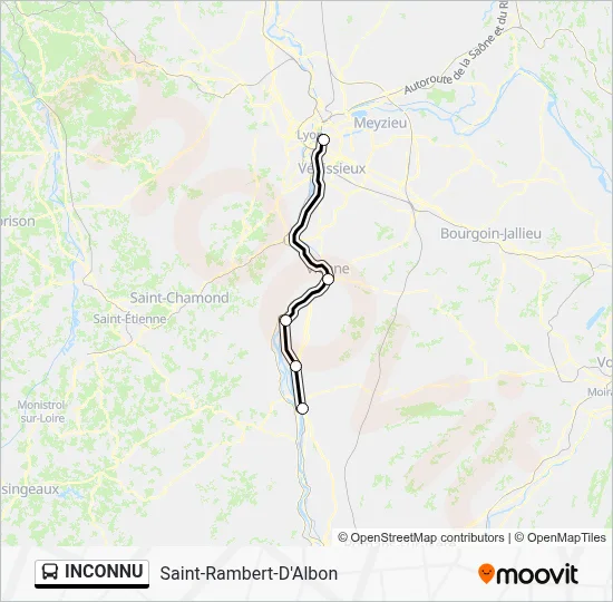 Mapa de INCONNU de autobús