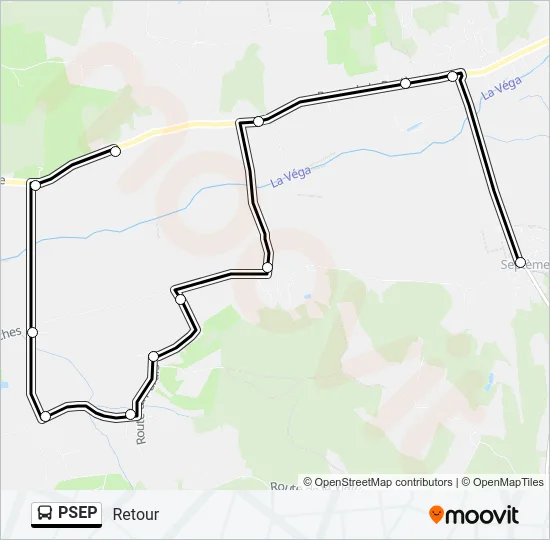 Plan de la ligne PSEP de bus