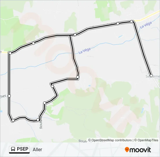 Plan de la ligne PSEP de bus