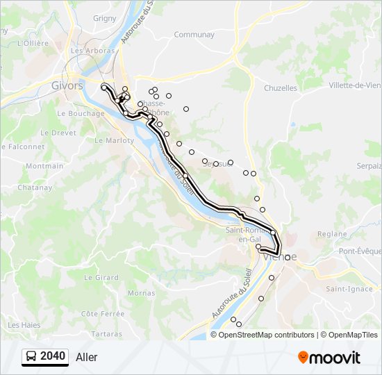 2040 bus Line Map