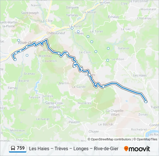 759 Bus Line Map