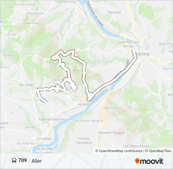 709 Bus Line Map