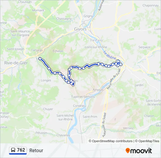 762 Bus Line Map
