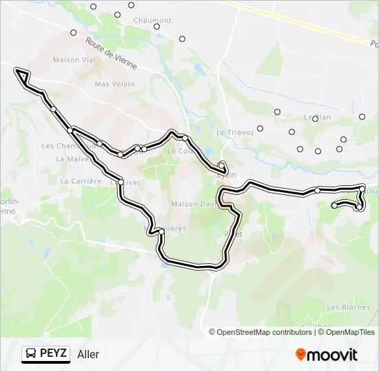 PEYZ Bus Line Map