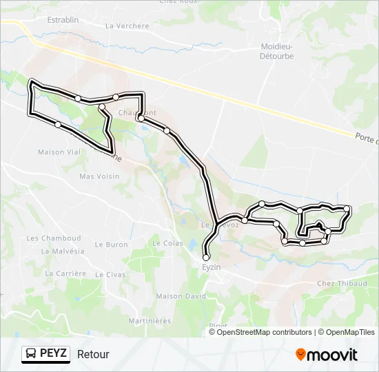 PEYZ Bus Line Map