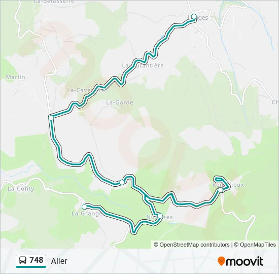 748 Bus Line Map