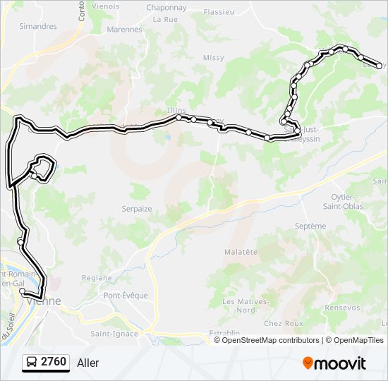 2760 bus Line Map