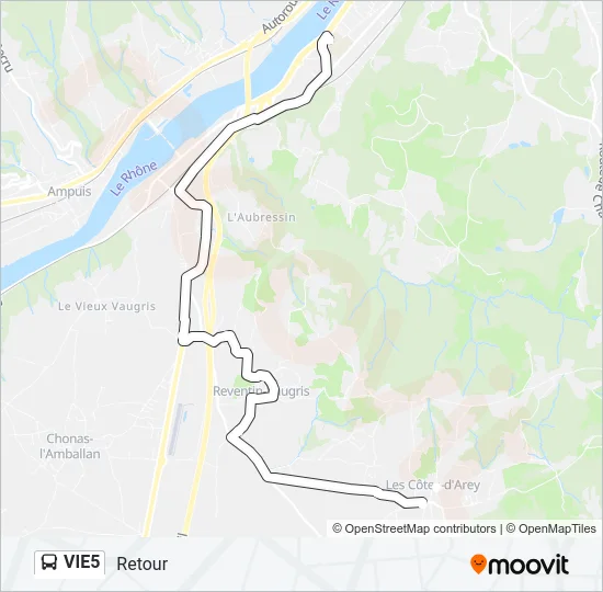 VIE5 Bus Line Map