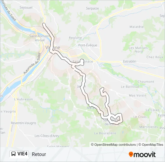 VIE4 Bus Line Map