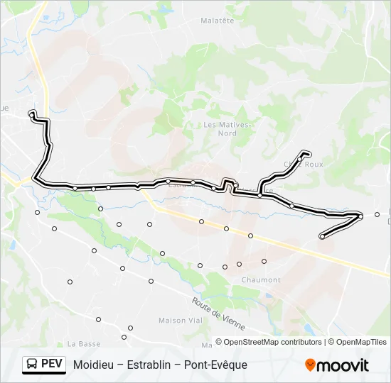 PEV Bus Line Map