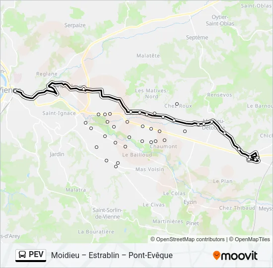 PEV Bus Line Map